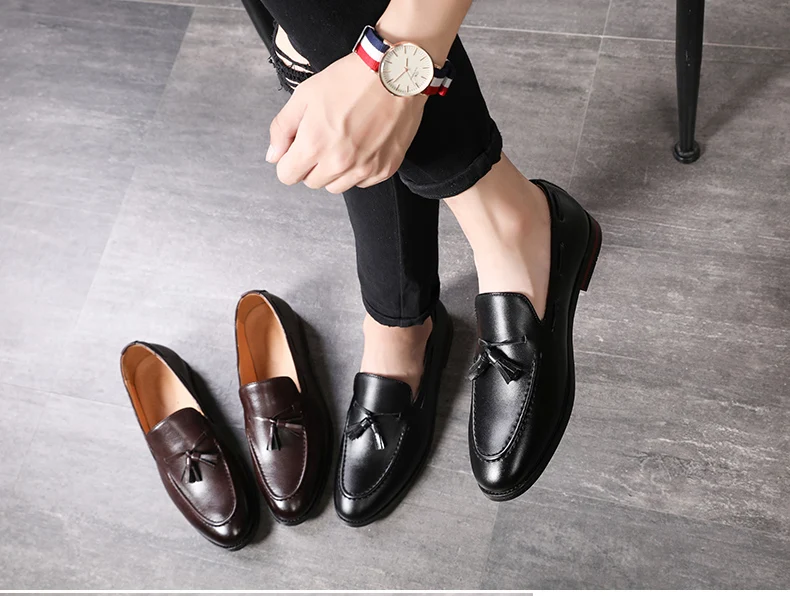 Мужские лоферы; мужская повседневная обувь из искусственной кожи; роскошные высококачественные модные дизайнерские туфли; Прямая поставка; WH703