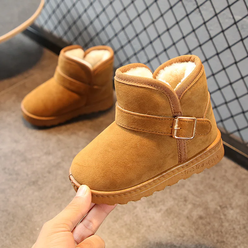 

Children's snow boots boys and girls boots waterproof plus velvet thickening winter non-slip boots baby cotton boots