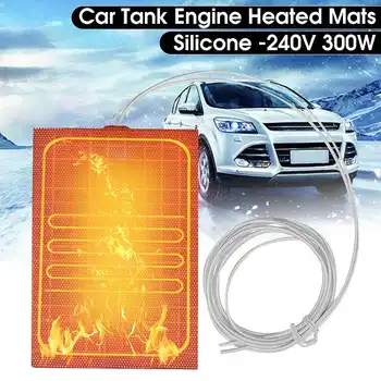 

300W 240V Engine Silicone Heater Pad Universal Car Engine Oil Fuel Tank Rubber Heating Pad Mat Warming Accessories 10x15cm
