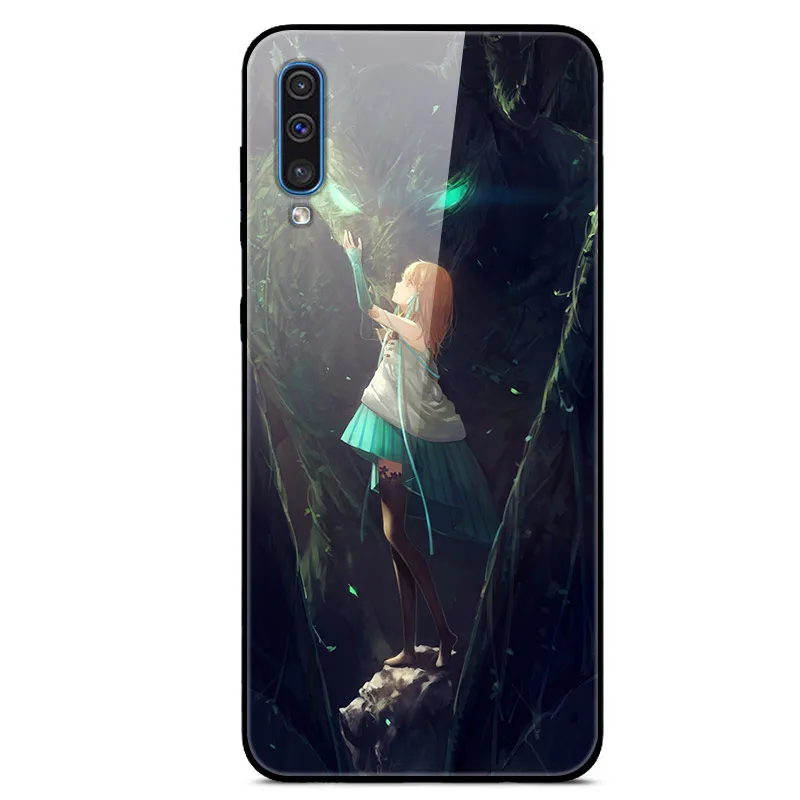 21 Для samsung A40 чехол закаленное Стекло жесткая накладка на заднюю панель телефона чехол s для samsung Galaxy A70 A10 A20 A30 A30S A50S A50 A10S A20e - Цвет: 21