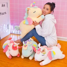 

30-100cm Unicorn Plush Toy Doll Sleeping Pillow Kids Stuffed Cute Pony Animal Plush Toys For Girls Birthday Gift All Season