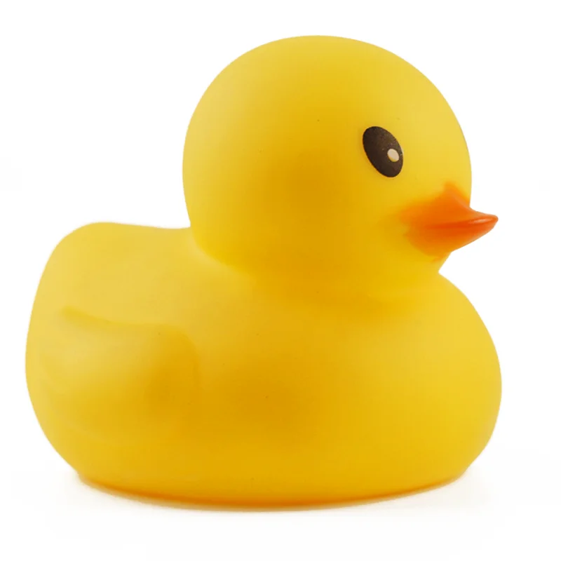 Juguetes de baño de agua para bebés, pato amarillo grande de goma, bañera, juego de piscinas de verano, 11cm, 1 ud.