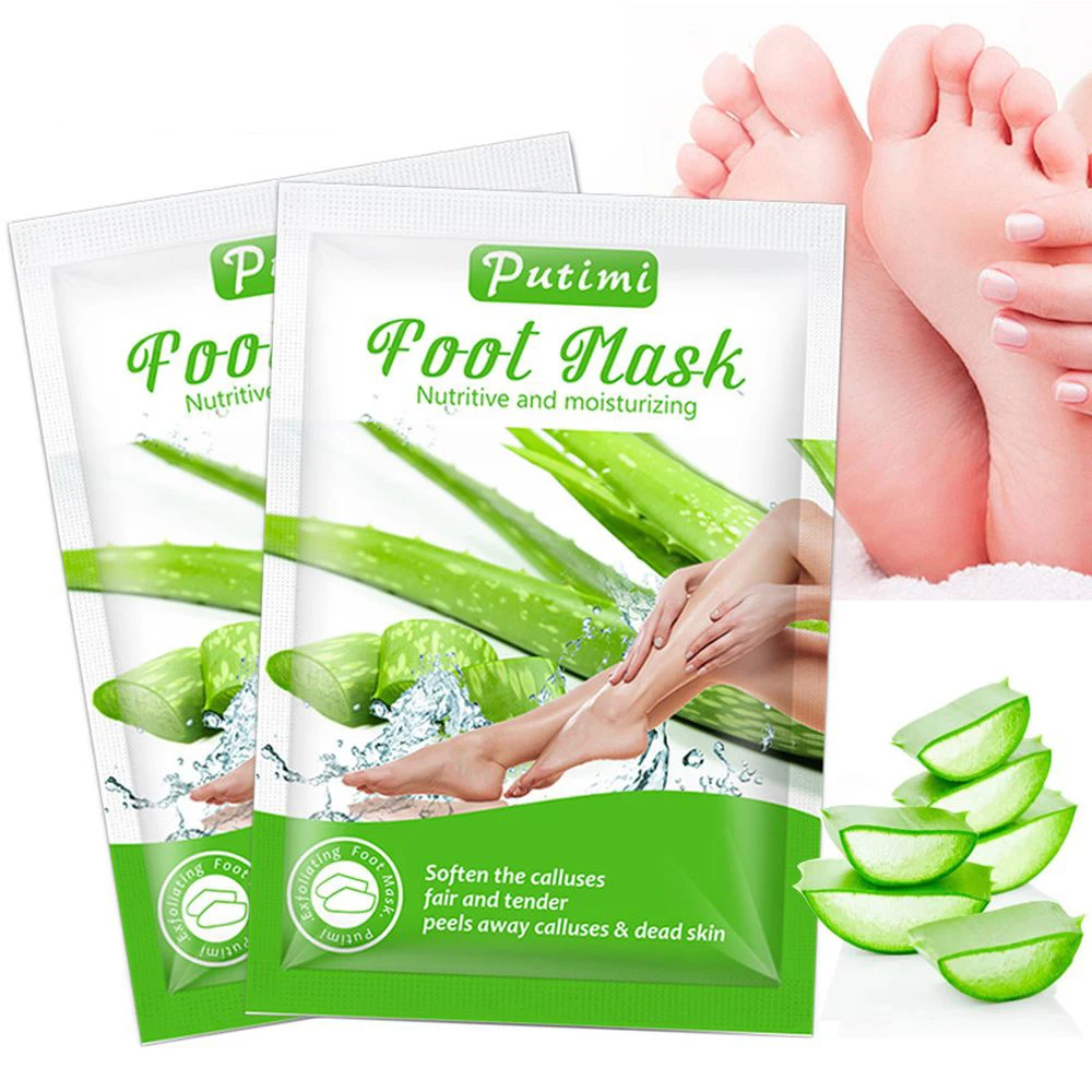 

Aloe Vera Foot Peel Mask Remove Dead Skin Heels Foot Peeling Moisturizing Nourishing Legs Exfoliating Socks For Pedicure Socks