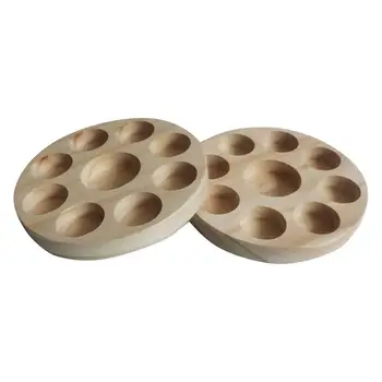 

Essential Oil Rack 9-grid Round Base Display Stand 8-hole 30ml and One Hole 100ml Glass Bottle Finishing Stand Organizer Tray