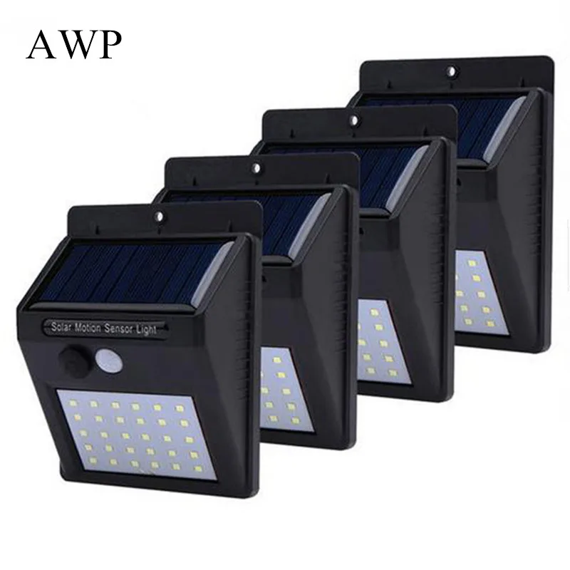 

30 LED Solar Light Outdoor Solar Lamp PIR Motion Sensor Wall Light Waterproof Solar Powered Sunlight for Garden Decoration AWP