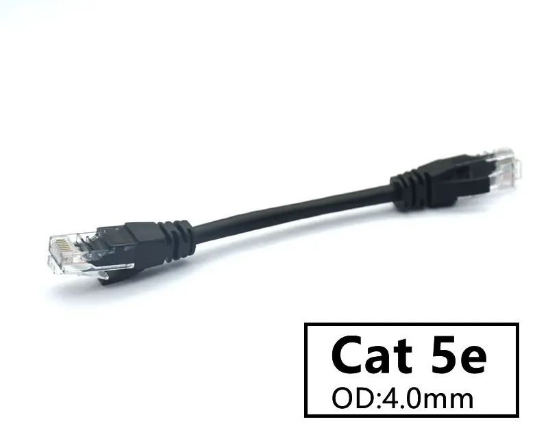 Red de cable Ethernet Internet CAT5 RJ45 Parche de 1m Negro 