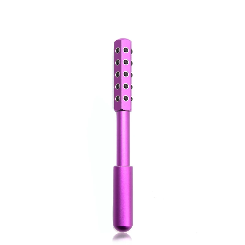 purple Германиевый массажный массажер для лица, роликовый лицевой подтягивающий, подтягивающий, против морщин - Цвет: purple