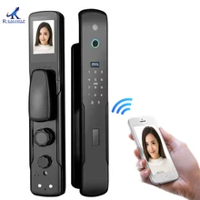 Wifi controle app high end remoto gato olho foto de vídeo inteligente bloqueio impressão digital fechadura da porta do agregado familiar