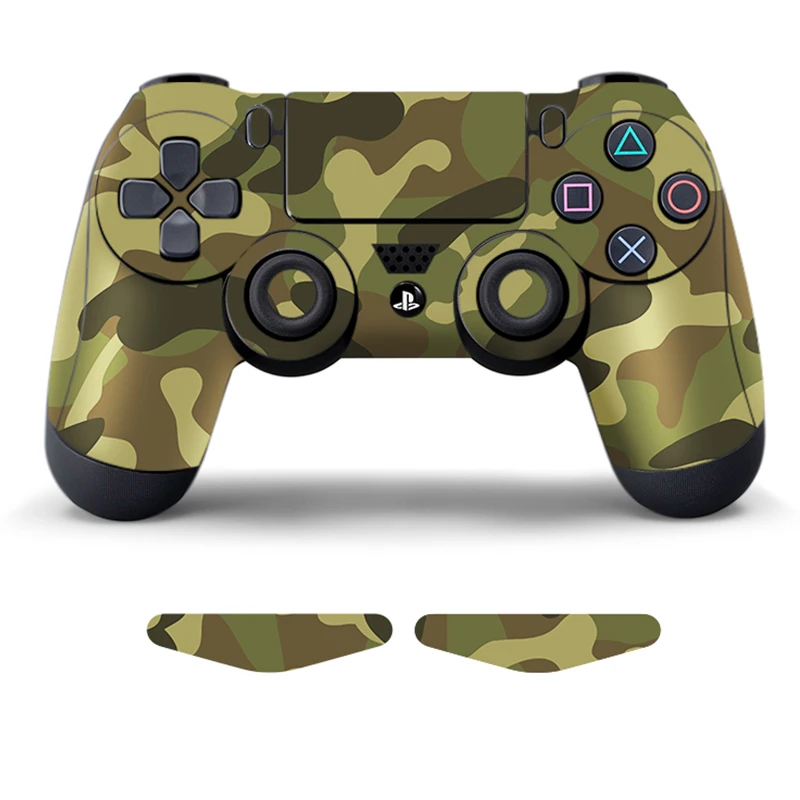 Green Camo Защитная крышка-лягушка для PS4 контроллера для Playstation 4 Pro Slim Decal аксессуары 15 видов стилей - Цвет: Green Camo