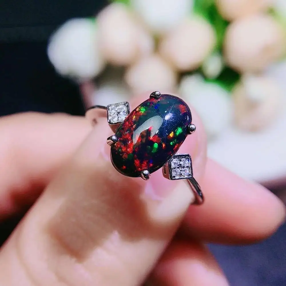 Кольцо С Черным Опалом Купить