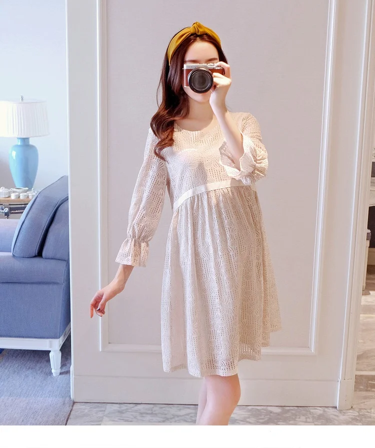 Летнее кружевное повседневное свободное платье Одежда для беременных Vestidos Gravidas женское платье платья для беременных