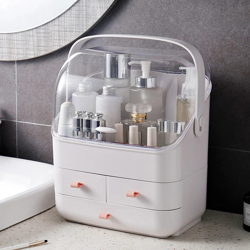  Makeup Box Organizer Large Capacity Cosmetic Organizer Holder Makeup Storage Box Dressing Table Con