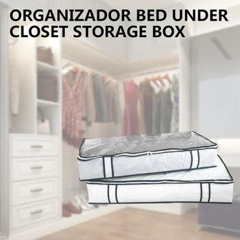 

Under Bed Storage Drawer Organizer Non-woven PVC Storage Box for Clothing/Blankets/Shoes
