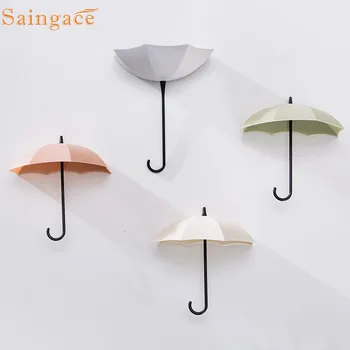 

Saingace 3pcs Creative Shaped Storage Hook Free Nail Single Wall Hooks Small Decorative Home Decor Wall Hook Key Hair Pin Holder