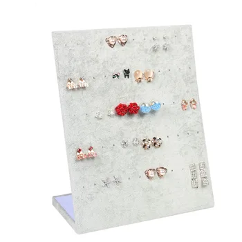 

L Shape Velvet Fabric Desktop Bracelet Earring Holder Jewelry Organizer Decoration Display Stand Gift Space Saving Storage Rack
