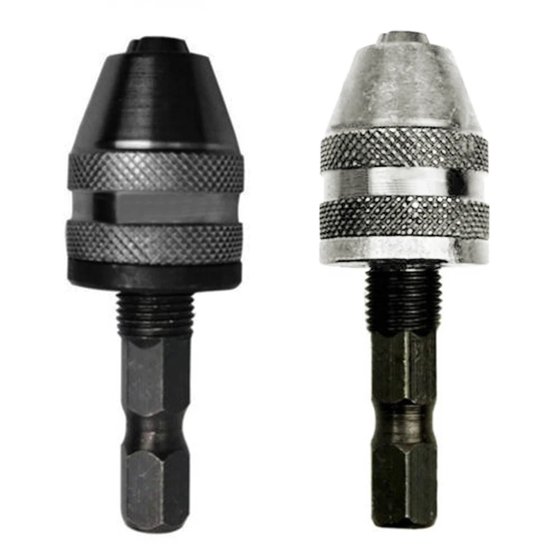 

Keyless Drill Chuck Screwdriver Impact Driver Adapter Hex Shank Drill Bit Tool Inch hex shank drill tool quick change converter