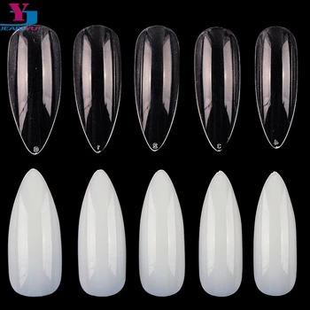 

600pcs Fake Nails Natural/Transparent Seamless Acrylic UV Gel False Nail Tips Portable Manicure Art Travel Tool Hot Selling