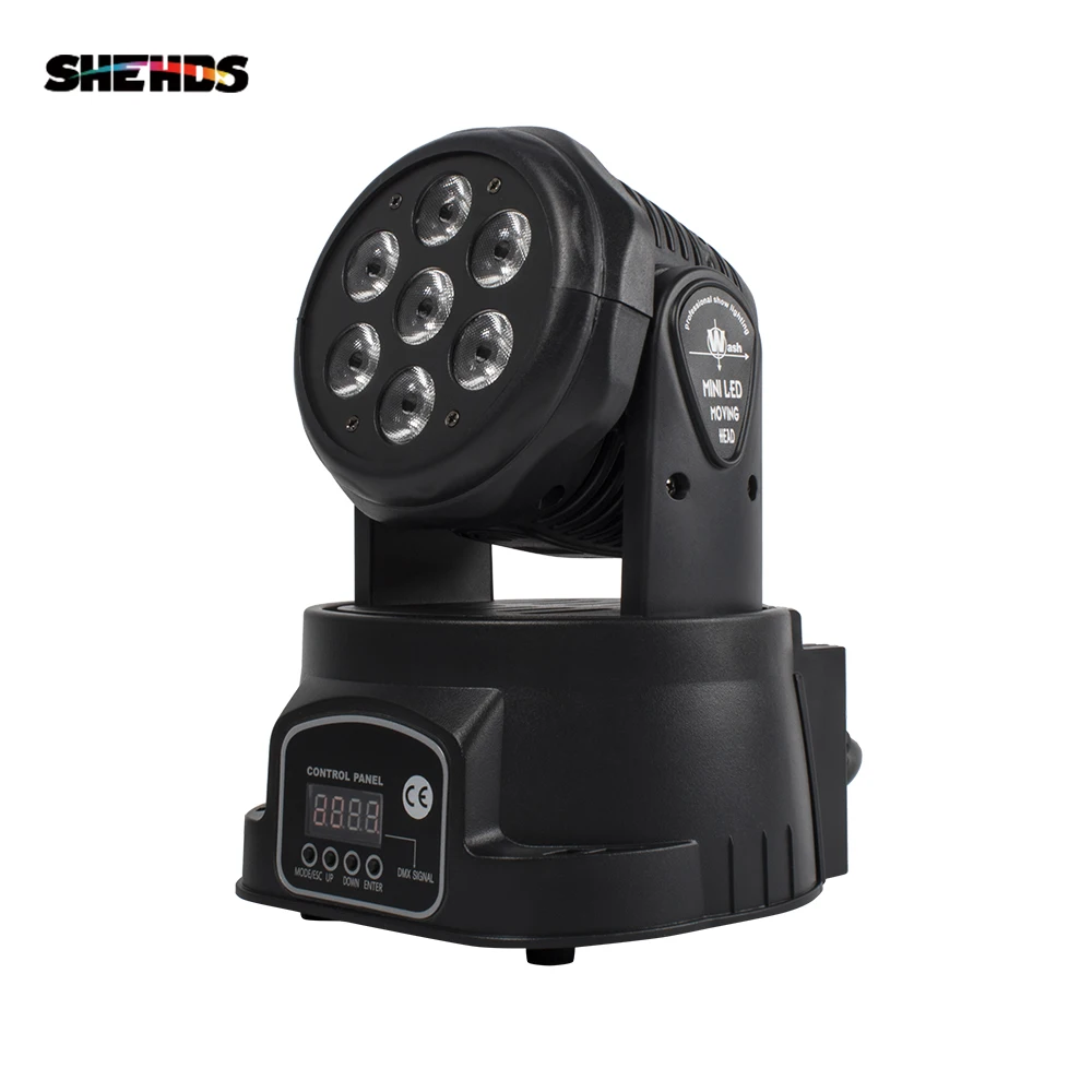 LED Stage Light LED Wash 7x18W RGBWA+UV/7x12W RGBW Moving Head Lighting 6in1 BGBWA+UV For Disco DJ KTV 12/16DMX Channels