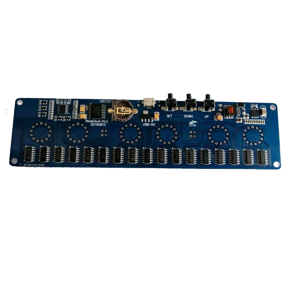 zirrfa 5V Electronic DIY kit in14 Nixie Tube digital LED clock circuit board kit PCBA, No tubes