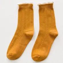 Забавные Женские носочки разных цветов, женские милые носки, женские, дизайнерские, школьные, женские, в Корейском стиле, модная женская одежда