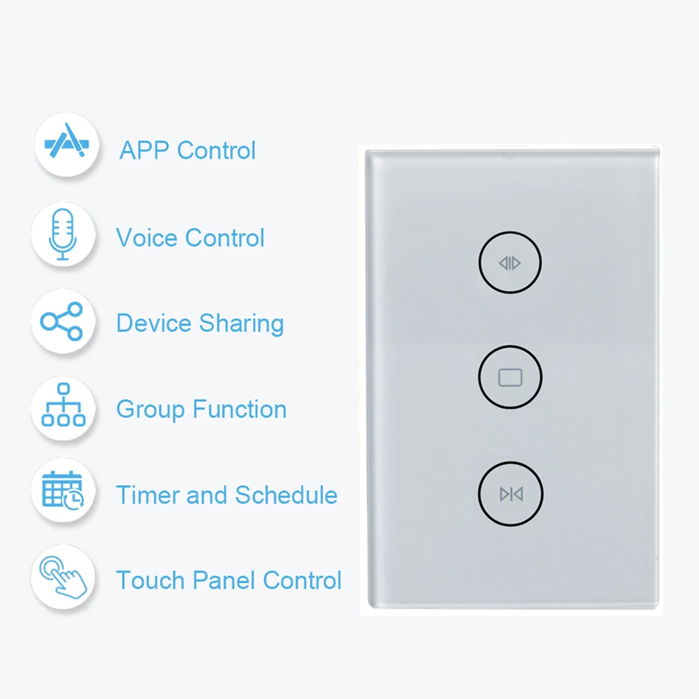 Smart Life Wifi переключатель дистанционного управления Сенсорная панель управления Голосовое управление Синхронизация Смарт-переключатель Tuya для Android iOS