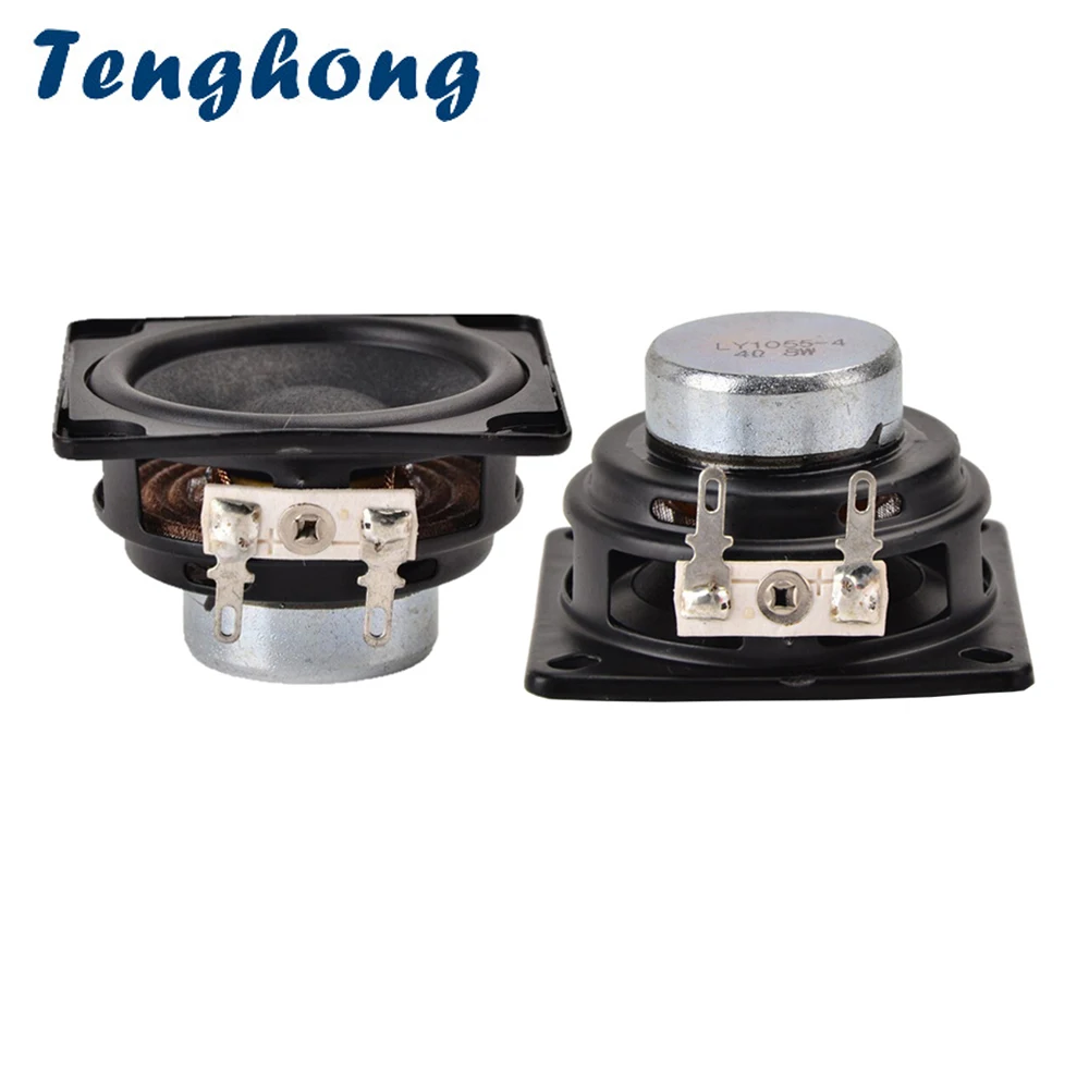 

Tenghong 2pcs 53MM Full Range Speakers 20 Core 4Ohm 8W Portable Audio Loudspeaker Octagonal Rubber Edge Neodymium Magnet Speaker