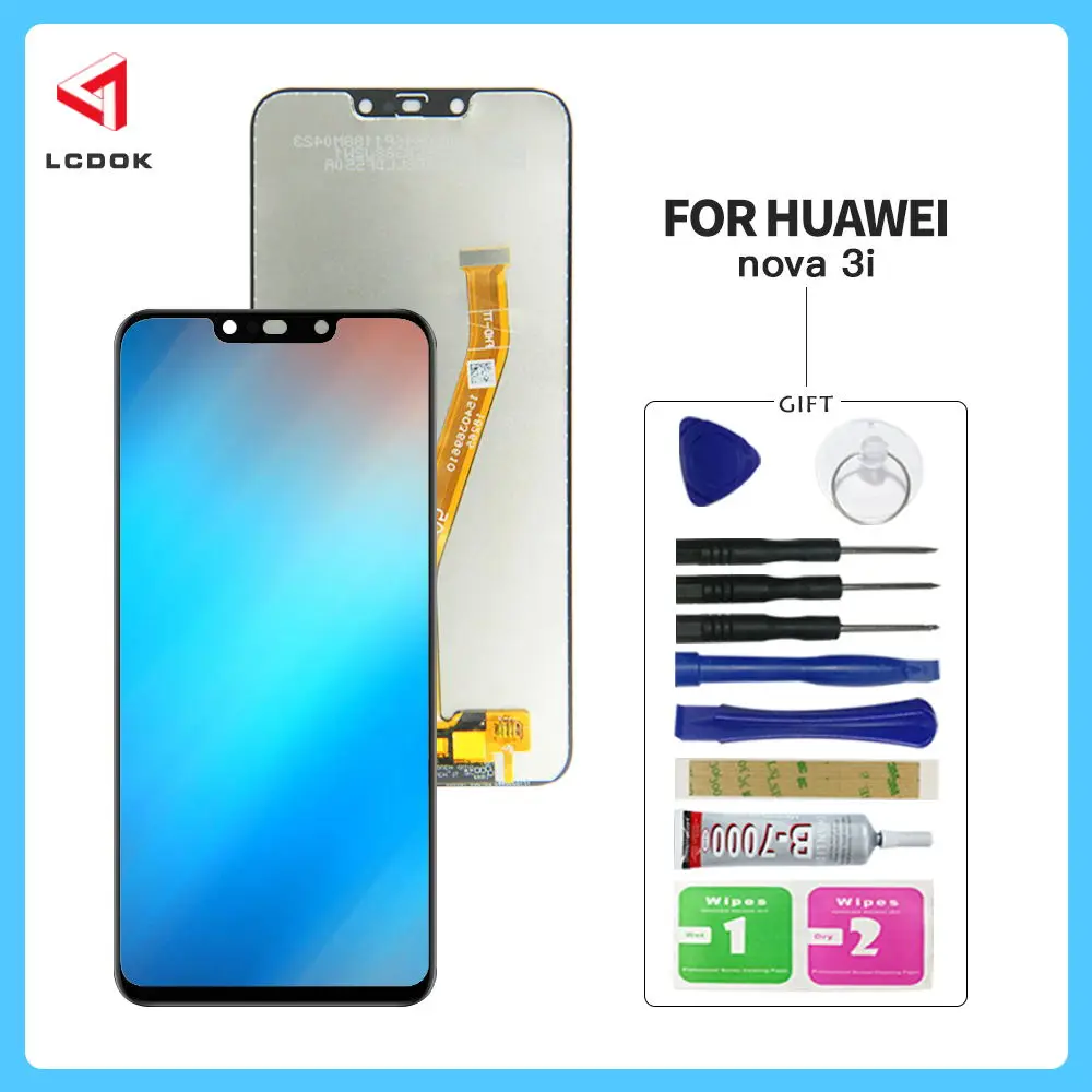 100% протестированный ЖК дисплей для huawei P Smart Plus Nova 3i + INE LX1 L21 кодирующий