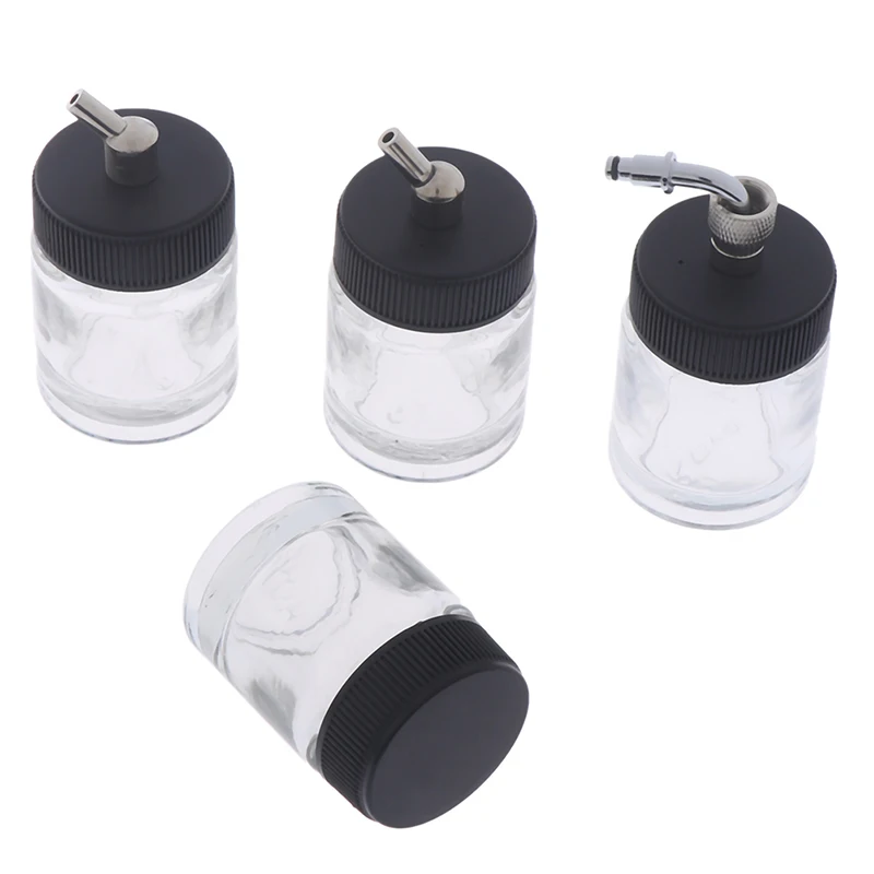 1 Pcs 22CC Airbrush Paint Glass Tattoo Bottle Jar Suction Lid Spray Pot Drawing Nail Art Tool 4 Styles