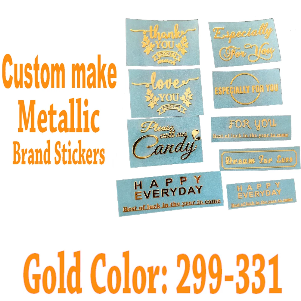 Custom Brand Pathes Metal Logo Self adhesive Stickers Silver Paper DIY phone case Decoration | Дом и сад
