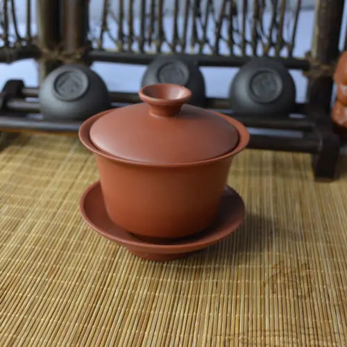 [GRANDNESS] Yixing Gaiwan красный чистый кунг-фу чай Zisha Gaiwan фарфоровый чайный набор и блюдце 100 мл