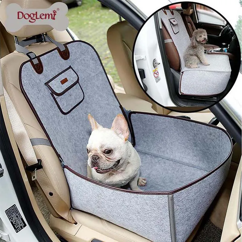 

2 in 1 Dog Car Front Seat Cover Protector for Cars Carrier for Dogs Folding Cat Car Booster Seat Cover Anti-Slip Pet Car Carrier