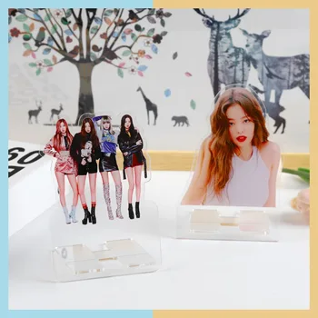 

Kpop BLACKPINK Mobile Phone Holders & Stands Acrylic Transparent Lazy Desktop Folding Phone Support Universal kpop blackpink