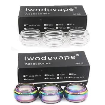 

3pcs/box clear rainbow bubble glass tube for stick v9 max replacement pyrex tube