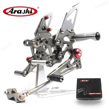 Arashi 1 Набор ЧПУ Регулируемые подножки для APRILIA RSV4 R 2009 2010 2011 2012 подножки Rider Rearset подножки RSV4