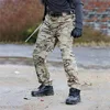 Men Camo Multi-Pockets Cargo Pants Quick Dry Outdoors Sports Tactical Trousers Camouflage black Trousers for Travel Hiking climb ► Photo 3/6