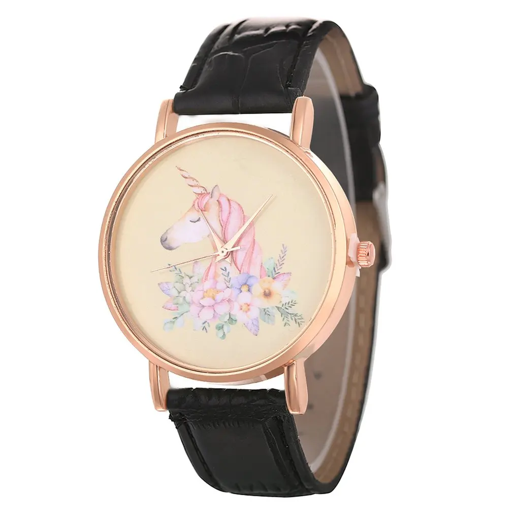 Women Watch Multicolor Color Leather Strap Quartz Watch Band Wristwatch Strap Analog Quartz Travel Time Reloj femen