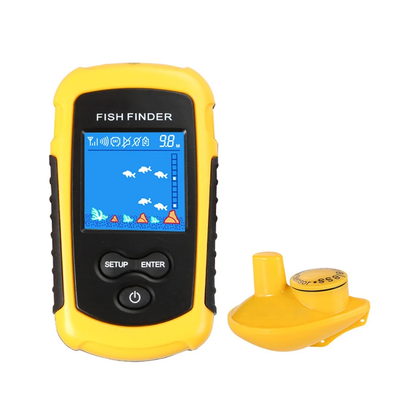 Wireless/Wired Fish Finder for Fishing HD 40M Water Depth Portable RW | Спорт и развлечения