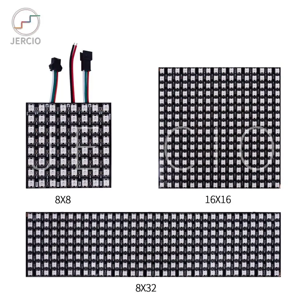 

WS2812B RGB Flexible Pixel Led Module Panel 8x8/16x16/8x32 Matrix Screen WS2811 WS2812 IC Individually Addressable DC5V