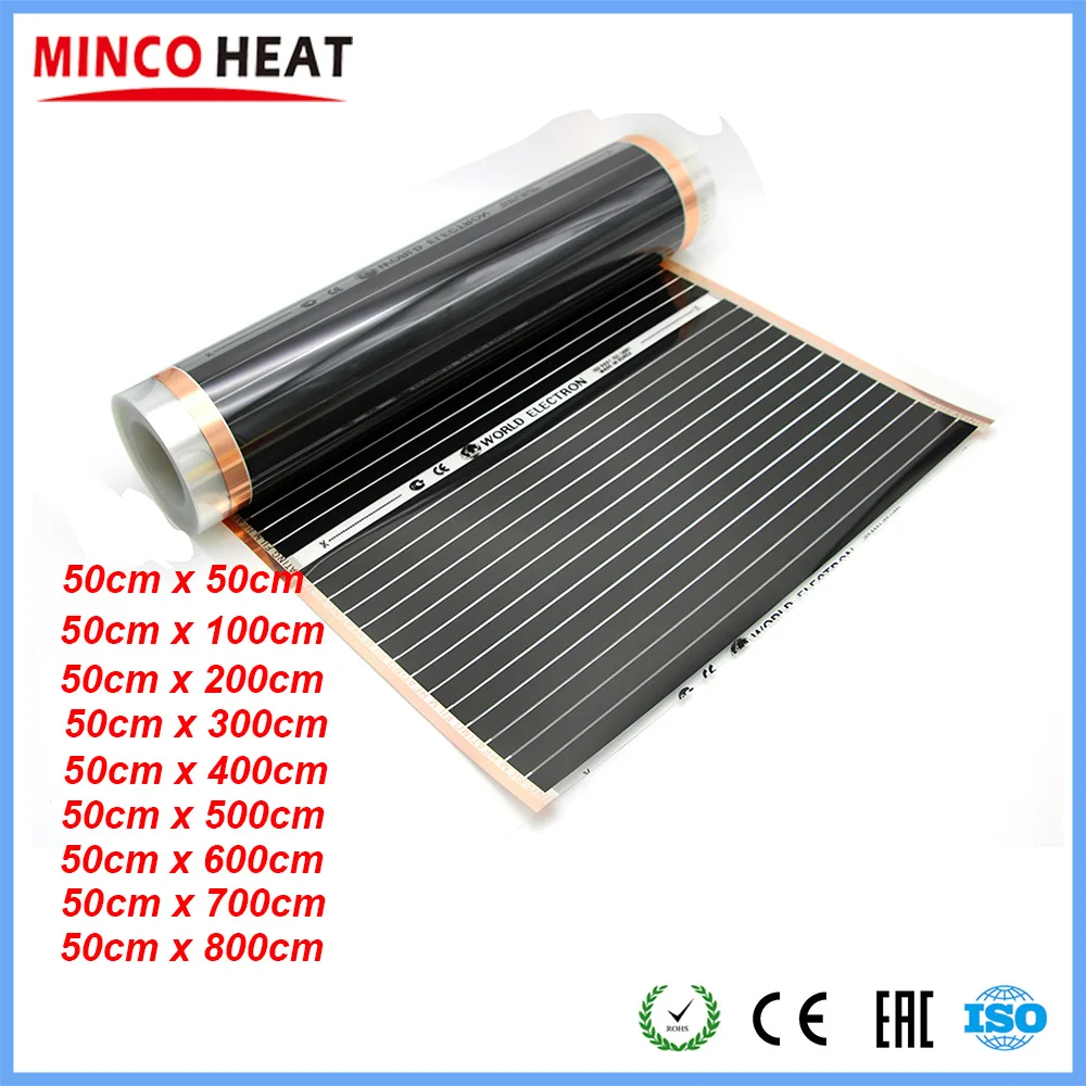 220V 50cm Width Healthy Floor Heating Infrared Underfloor Heating Carbon  Film Heater - AliExpress