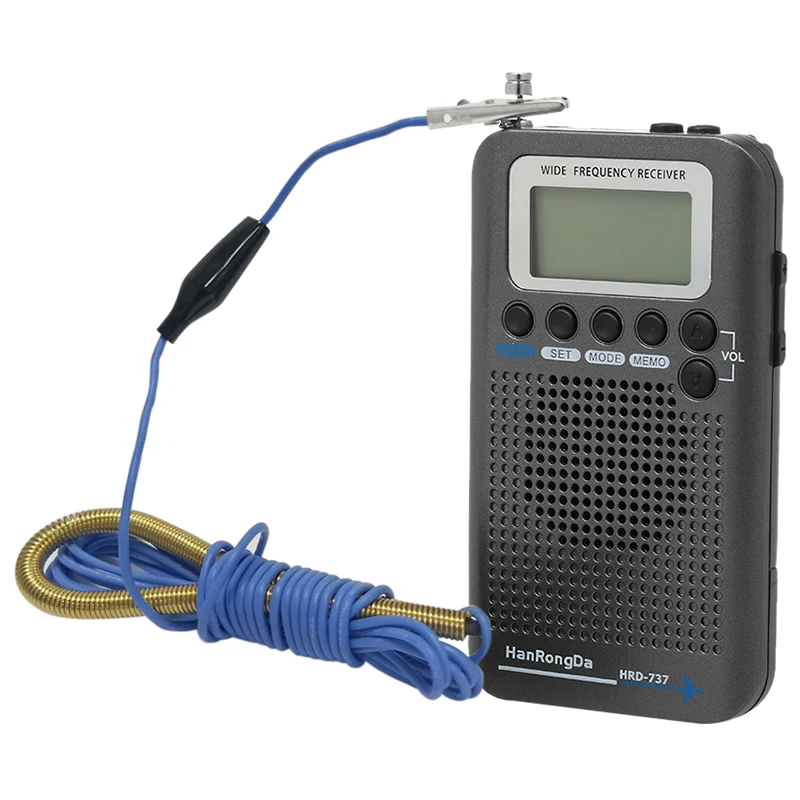 ABKT-HanRongDa HRD-737 Портативный радиоприемник FM/AM/SW/CB/Air/VHF радио World Band с ЖК-дисплеем будильник