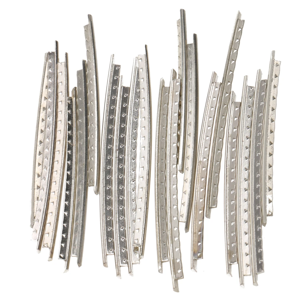 24Pcs Copper Fret Wire Fretwire Set 2.2mm Silver Tone For Electric Guitars