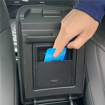 

Car Armrest Mat Storage Box Sliding Lid Car Armrest Organizer for Tesla Model3 Model Y Containers Hidden Auto Accessories