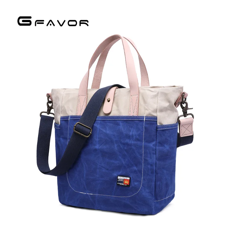

New Style Oil Wax Canvas Bag Simple Waterproof Cloth Bag Retro Men's Bag Messenger Bag MEN'S Handbag