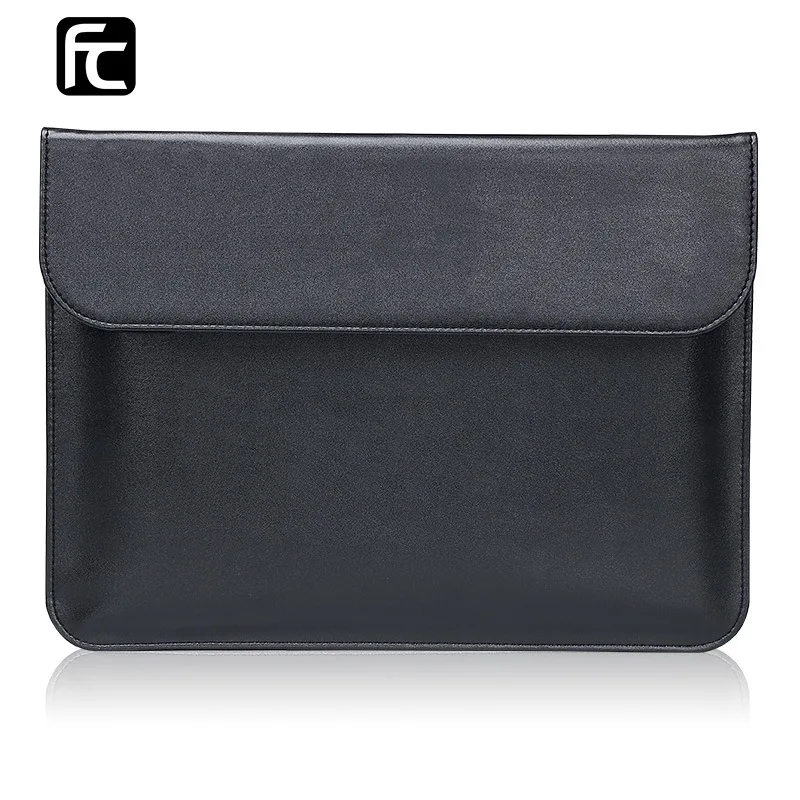 13 дюймов чехол для ноутбука MacBook Pro/Air 13 из искусственной кожи сумка для ноутбука 12, 13,3, 15,4 дюймов Сумка для ноутбука Apple MacBook, Xiaomi - Цвет: Черный
