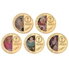 Her Majesty Queen Elizabeth II Gold Plated Coins Set in Holder Prince Philip Collectible Challenge Coin Souvenir Gift Home Decor ► Photo 2/6