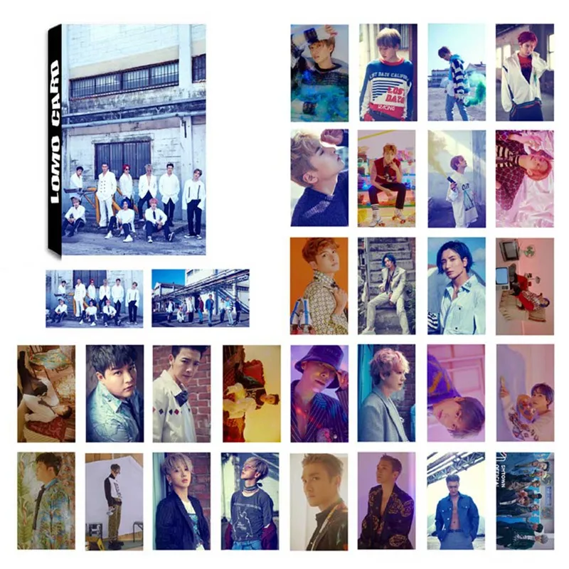 30 шт./компл. KPOP SUPER JUNIOR фотоальбом карты ПВХ карты самодельные ЛОМО карта Фотокарта
