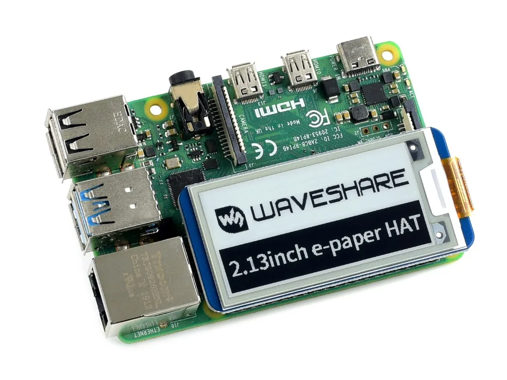 5 шт./лот 2,13 ''e-paper HAT, 250x122, 2,13 дюйма E-Ink для Raspberry Pi 2B/3B/Zero W, Цвет дисплея: черный, белый, частичное обновление