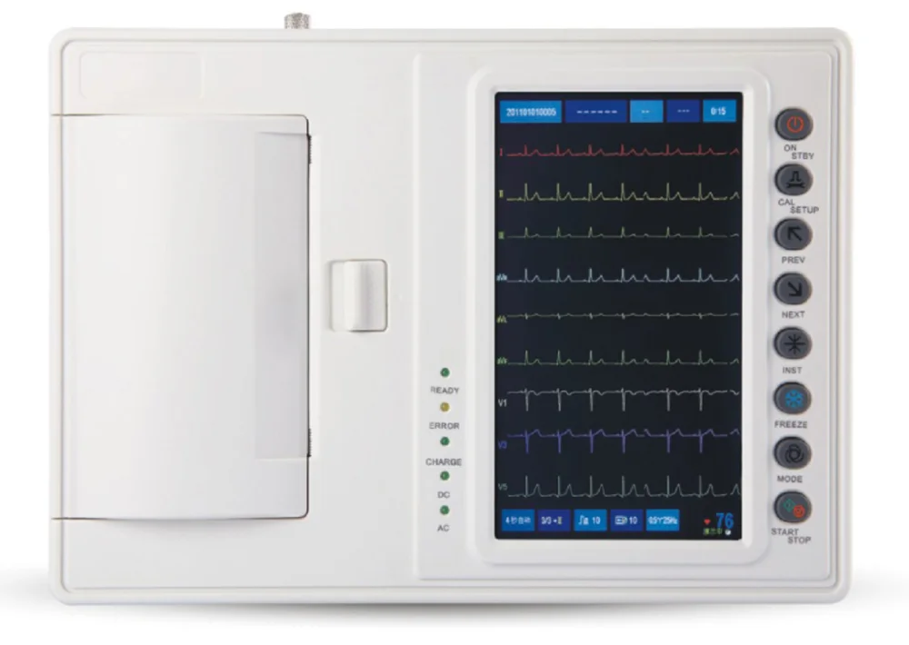 

Cheap 6 chanels ECg EKG machine with 7 inch TFT screen 12leads