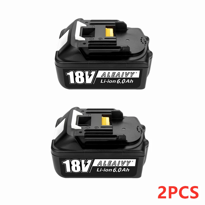 2 PACK 18V 6000mAh Rechargealbe Battery for Makita BL1830B BL1860B BL1840B BL1815 LXT-400 Latest Version Balance Charging | Электроника