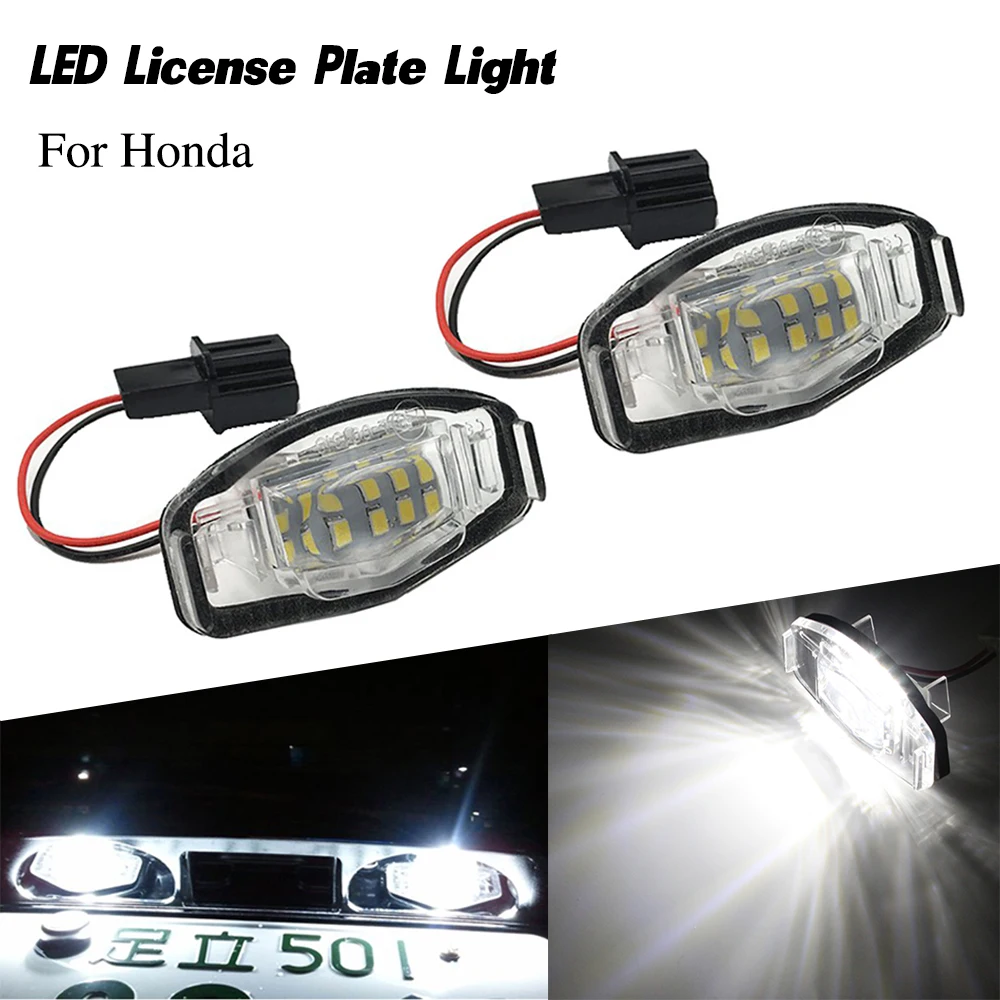 

2PCS 6000k 18 LED License Plate Light car number plate lamp for Honda Accord Civic City MK4 MR-V auto Tail Light Assembly new
